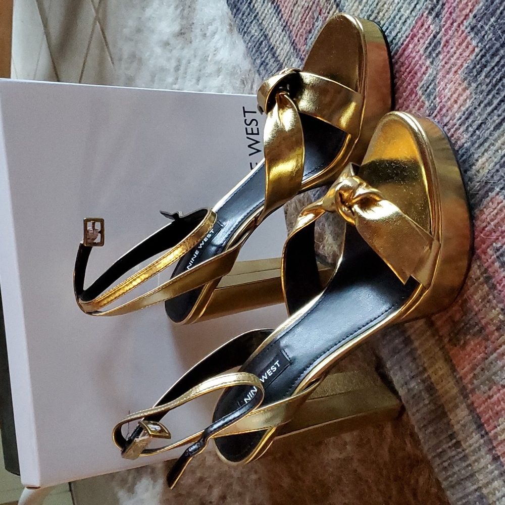 Metallic Bronze Heels